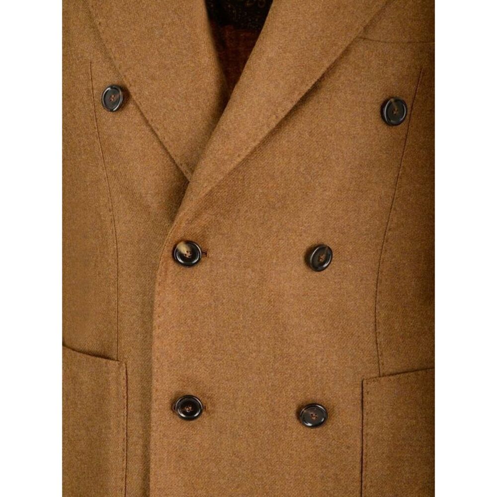 Al Duca D'aosta Men Double-Breasted Jacket With Metal Gold Buttons - Picture 4 of 6